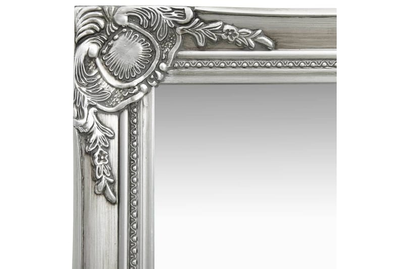 Väggspegel barockstil 50x60 cm silver - Väggspegel