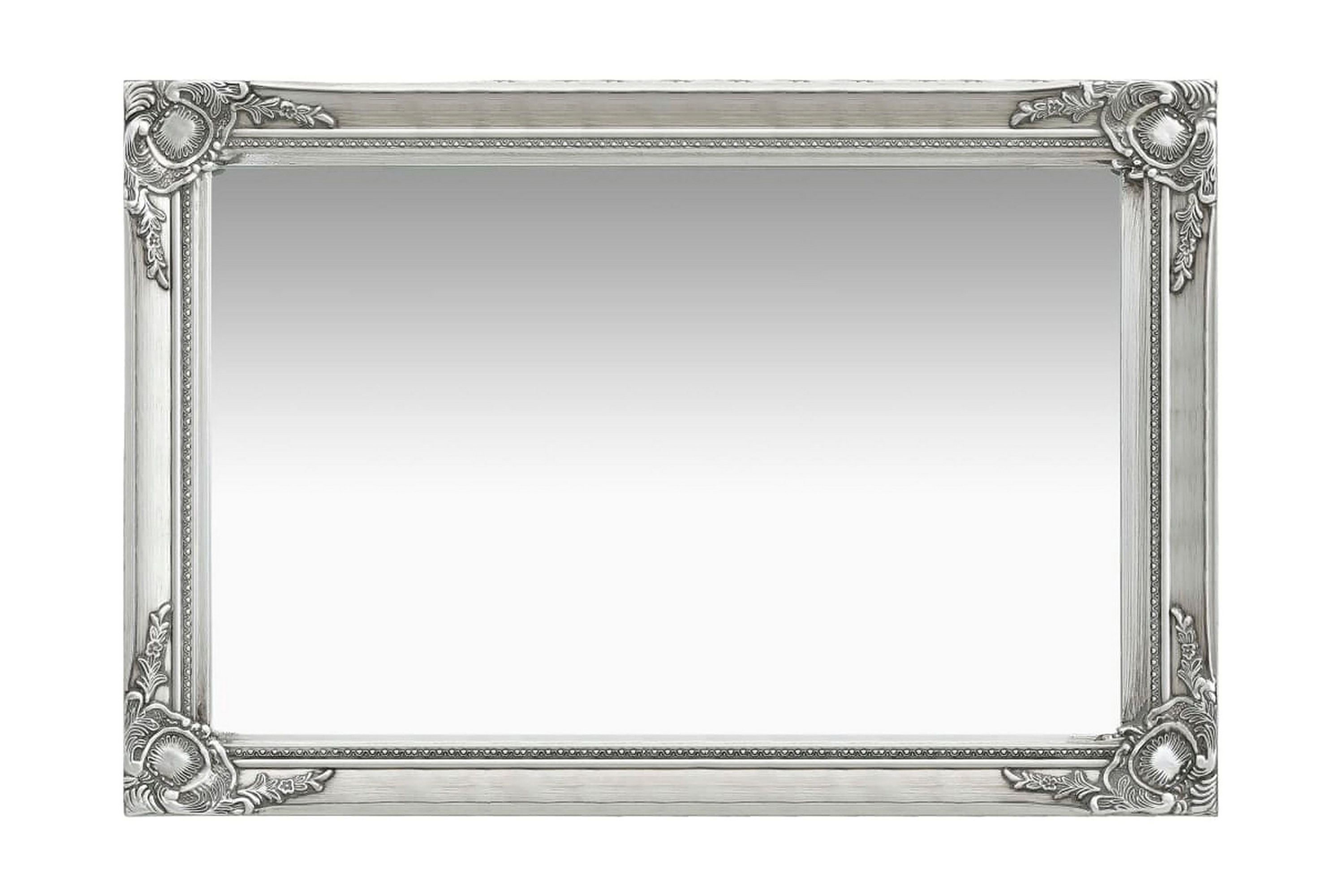 Be Basic Väggspegel barockstil 60×40 cm silver –