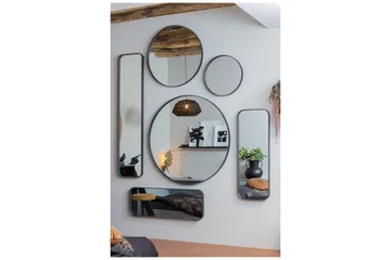 Biella Spegel 50 cm Rund - Svart - Inredning & dekor - Speglar - Väggspegel