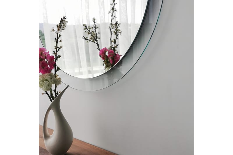 BLESSAC Väggspegel Rund 65 cm Härdat Glas - Inredning & dekor - Speglar - Väggspegel