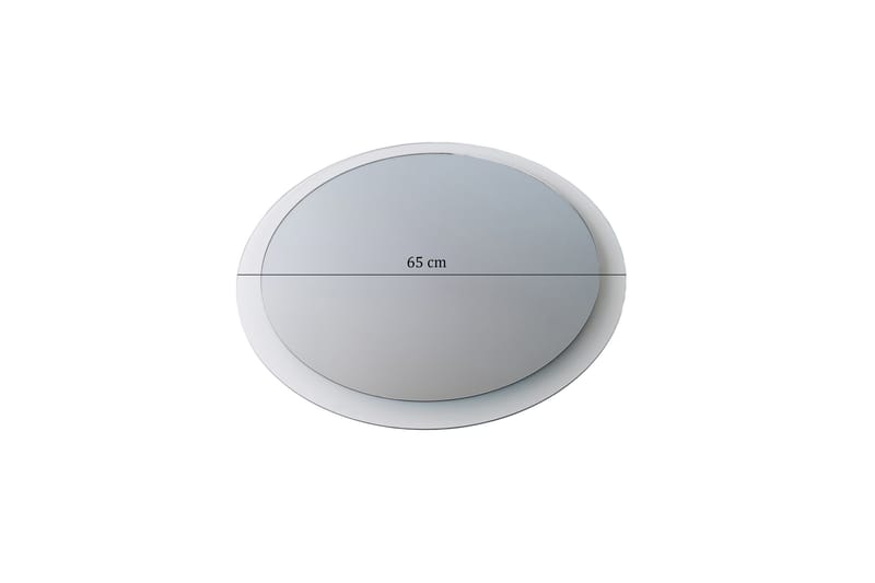 BLESSAC Väggspegel Rund 65 cm Härdat Glas - Inredning & dekor - Speglar - Väggspegel