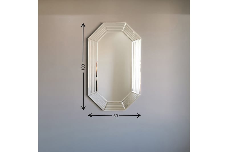 BORNHOEFT Dekorationsspegel 100 cm Silver - Väggspegel