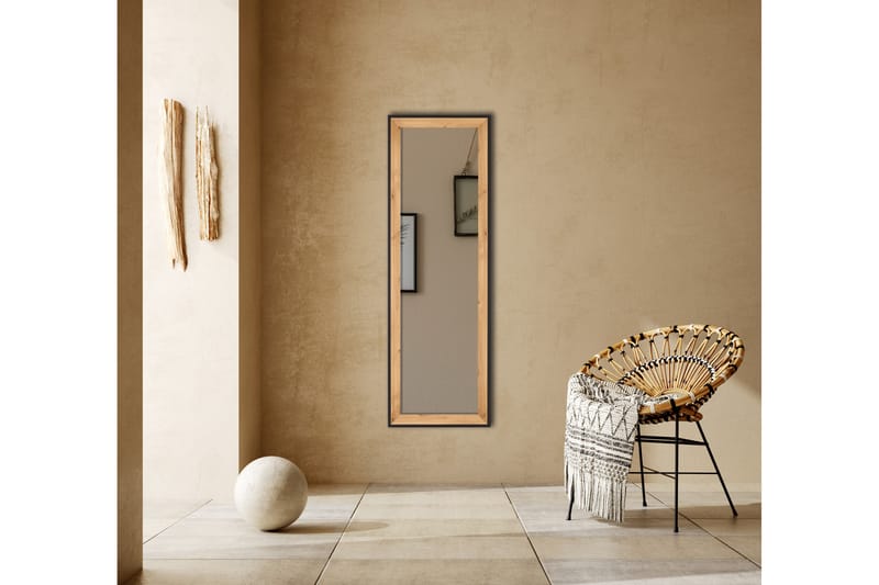 BRANDA Spegel 50x150cm Ek/Svart - Ek/Svart - Inredning & dekor - Speglar - Väggspegel