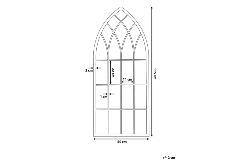 Braylea Spegel 50x115 cm - Grå - Inredning & dekor - Speglar - Väggspegel