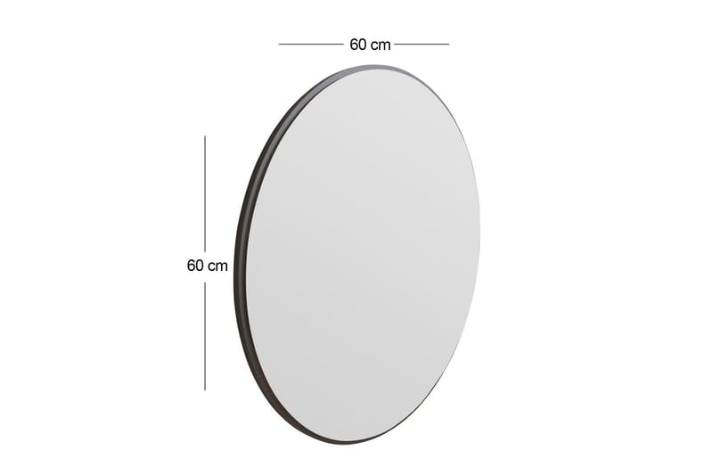 Buhem Spegel 60 cm Rund Svart - Väggspegel