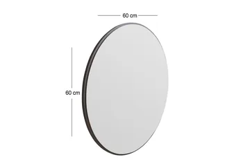 Buhem Spegel 60 cm Rund - Svart - Inredning & dekor - Speglar - Väggspegel