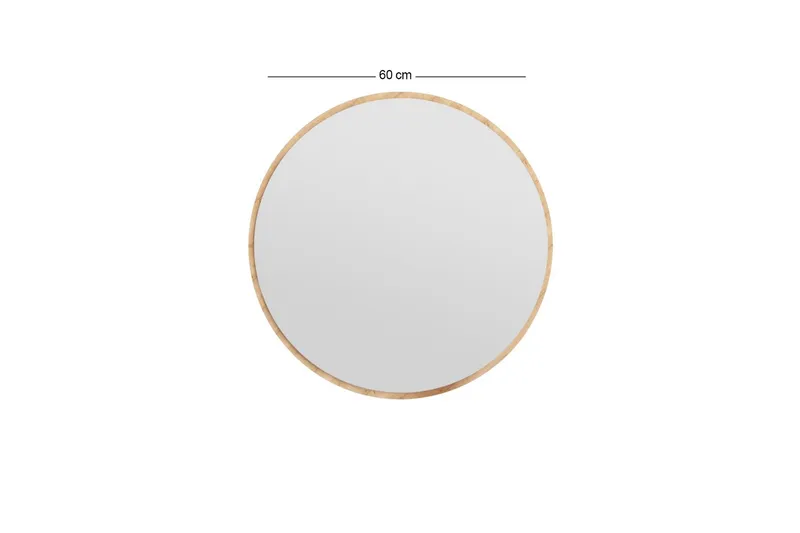 Buhem Spegel 60 cm Rund - Trä/Natur - Inredning & dekor - Speglar - Väggspegel