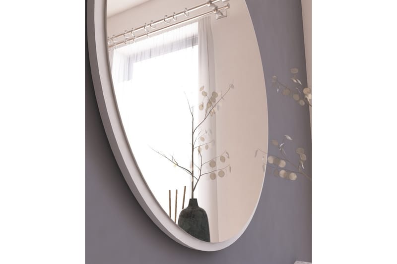 Buhem Spegel 60 cm Rund Vit - Väggspegel