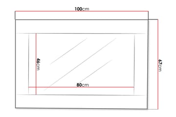 Cezar Spegel 100x2x44 cm Ek - Inredning & dekor - Speglar - Väggspegel