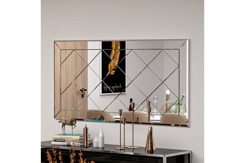 Chakra Spegel 60 cm Rektangulär Vit - Väggspegel