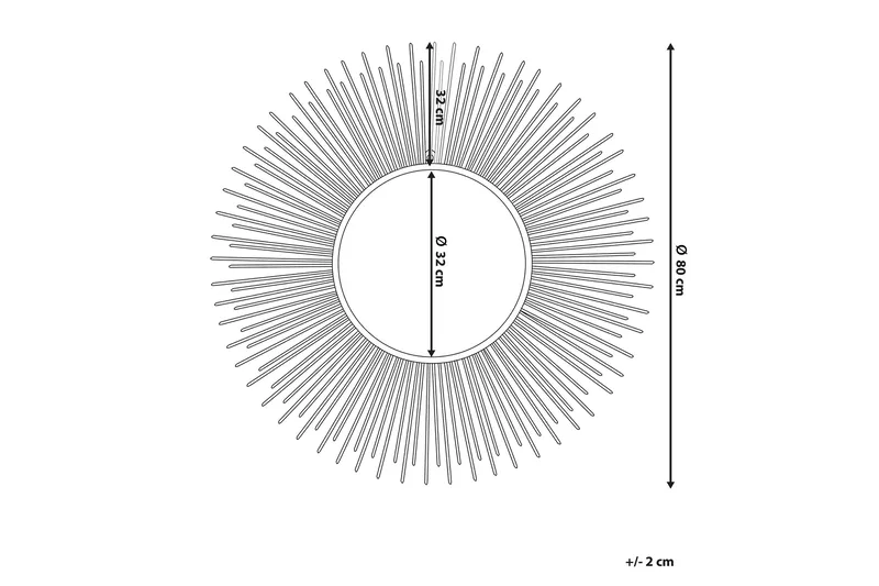 Cilly Spegel 80 cm - Silver - Inredning & dekor - Speglar - Väggspegel