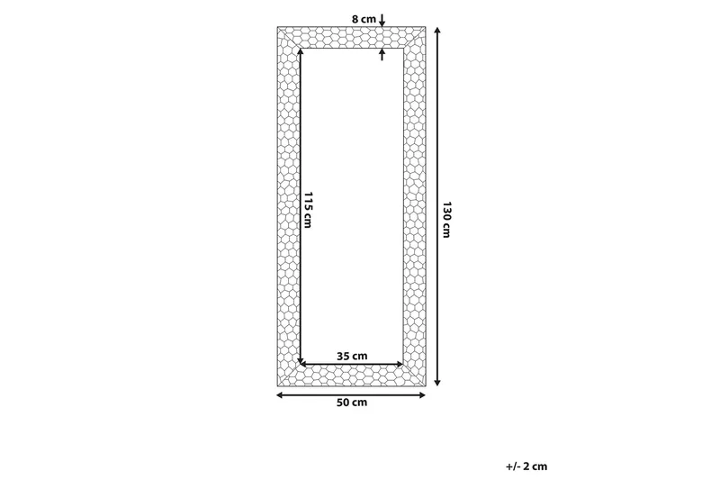 Claverton Spegel 50x130 cm - Guld - Inredning & dekor - Speglar - Väggspegel