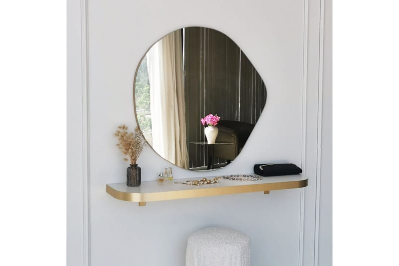 Coarraze Spegel 67 cm Asymmetrisk - Guld - Inredning & dekor - Speglar - Väggspegel