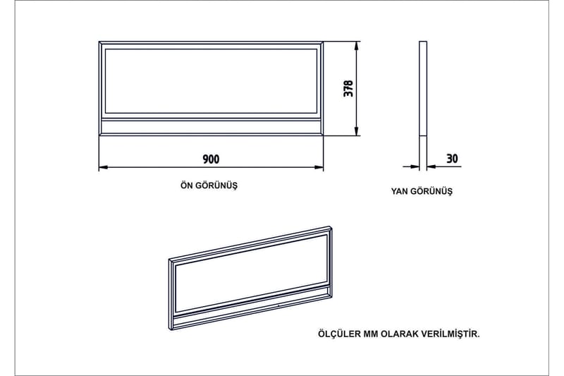 CRAIGLOW Spegel 90 cm Guld/Vit - Inredning & dekor - Speglar - Väggspegel