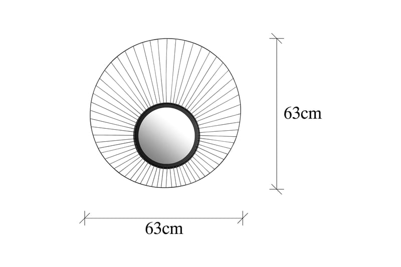 DAISY Spegel 63 cm Svart - Inredning & dekor - Speglar - Väggspegel