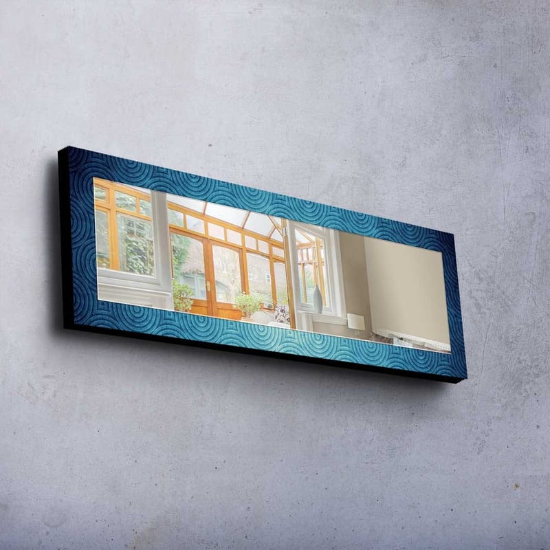 Dekorspegel 40x120 cm - Blå - Inredning & dekor - Speglar - Väggspegel