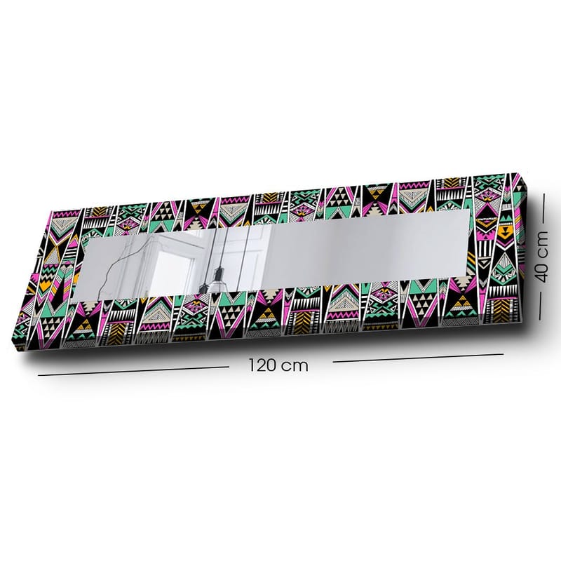 Dekorspegel 40x120 cm - Flerfärgad - Inredning & dekor - Speglar - Väggspegel