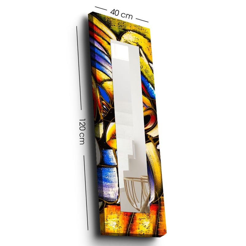 Dekorspegel 40x120 cm - Flerfärgad - Inredning & dekor - Speglar - Väggspegel