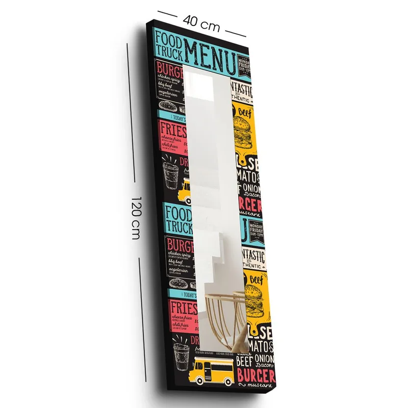 Dekorspegel 40x120 cm, Flerfärgad