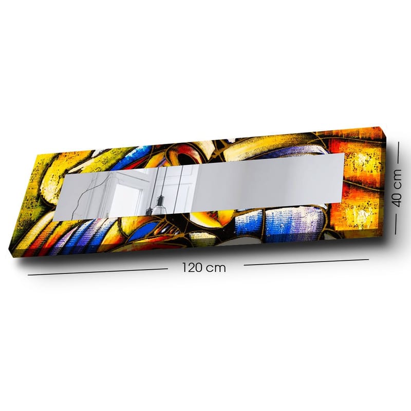 Dekorspegel 40x120 cm - Flerfärgad - Inredning & dekor - Speglar - Väggspegel