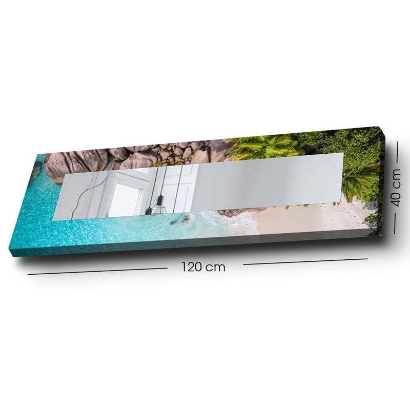 Dekorspegel 40x120 cm, Flerfärgad