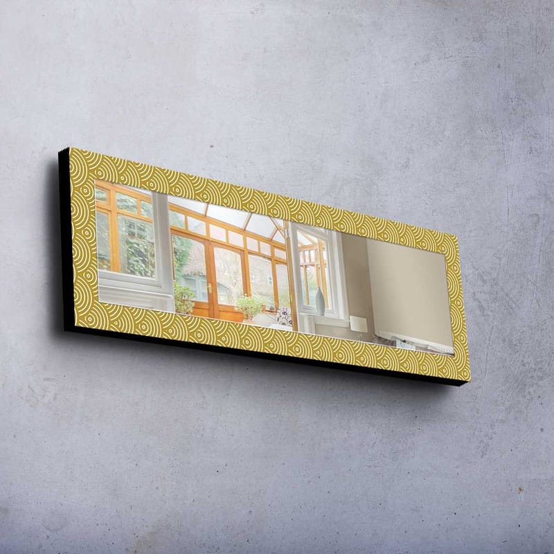 Dekorspegel 40x120 cm - Gul - Inredning & dekor - Speglar - Väggspegel