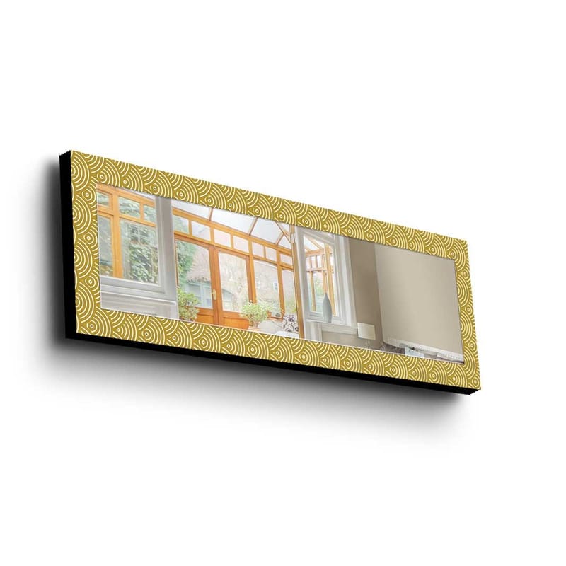 Dekorspegel 40x120 cm - Gul - Inredning & dekor - Speglar - Väggspegel
