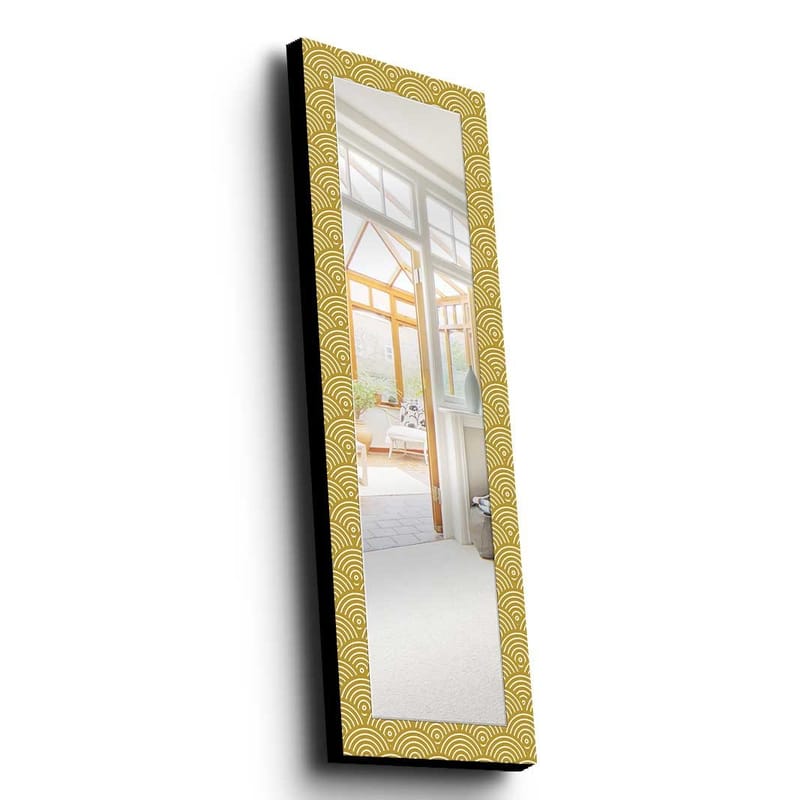 Dekorspegel 40x120 cm - Gul - Inredning & dekor - Speglar - Väggspegel