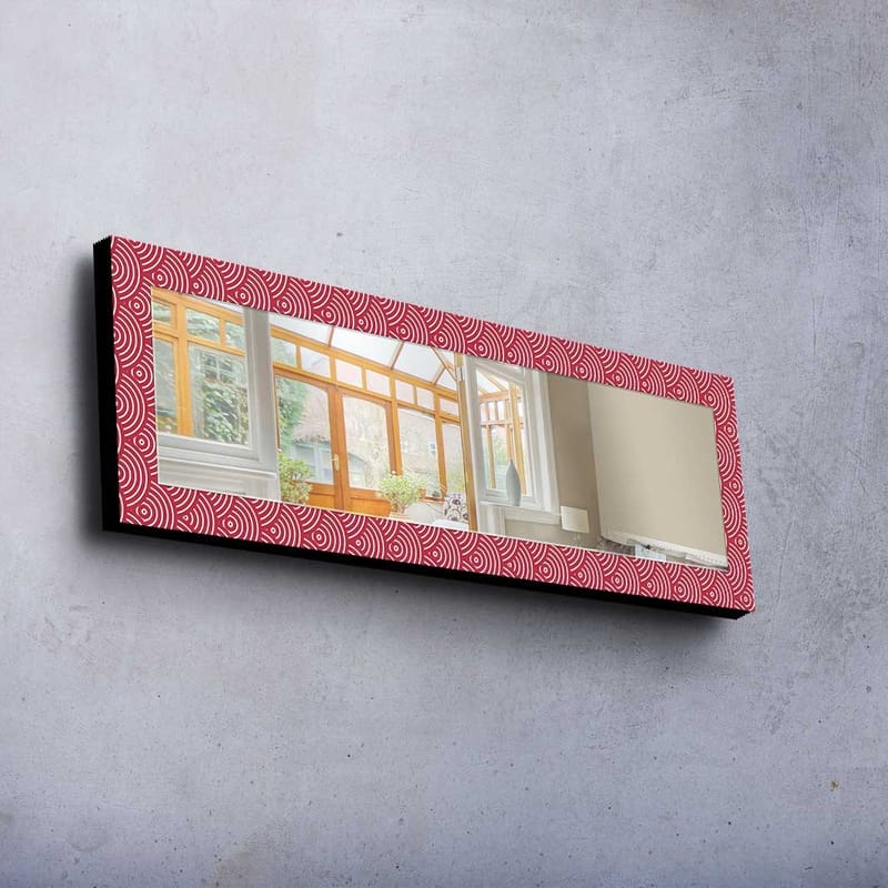 Dekorspegel 40x120 cm - Röd - Inredning & dekor - Speglar - Väggspegel
