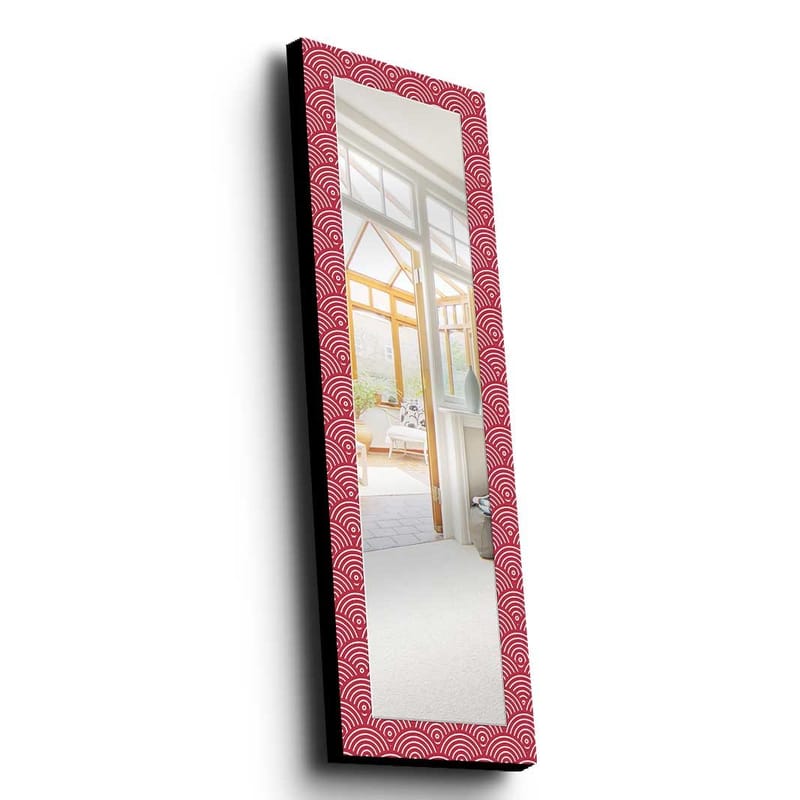 Dekorspegel 40x120 cm - Röd - Inredning & dekor - Speglar - Väggspegel