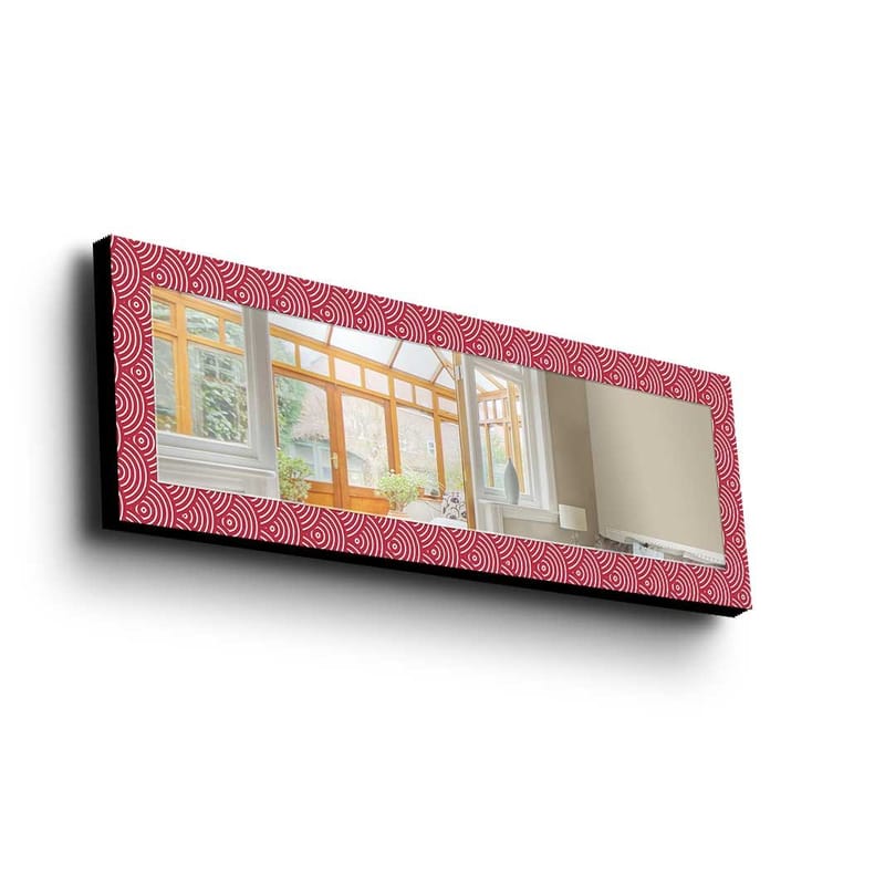 Dekorspegel 40x120 cm - Röd - Inredning & dekor - Speglar - Väggspegel