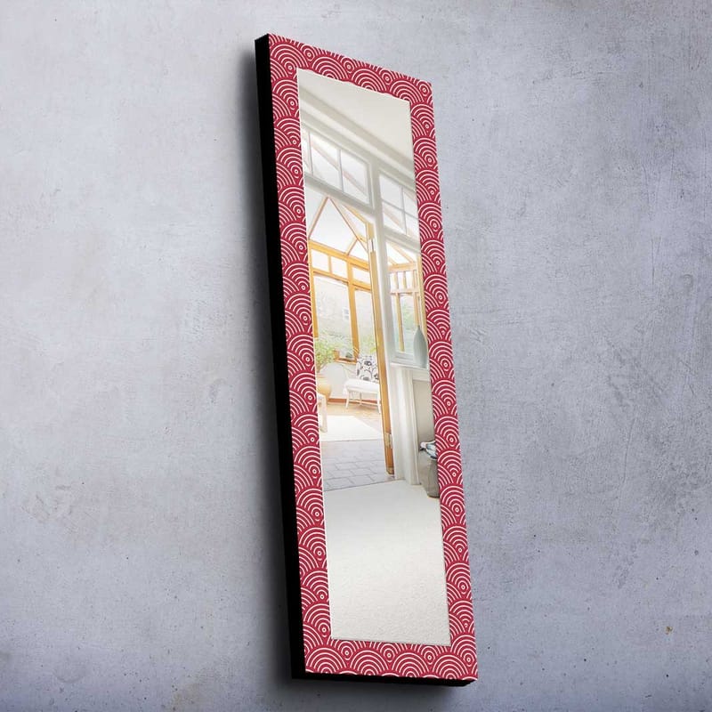 Dekorspegel 40x120 cm, Röd
