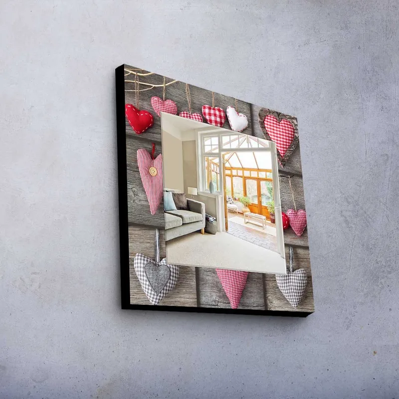 Dekorspegel 50x50 cm - Flerfärgad - Inredning & dekor - Speglar - Väggspegel