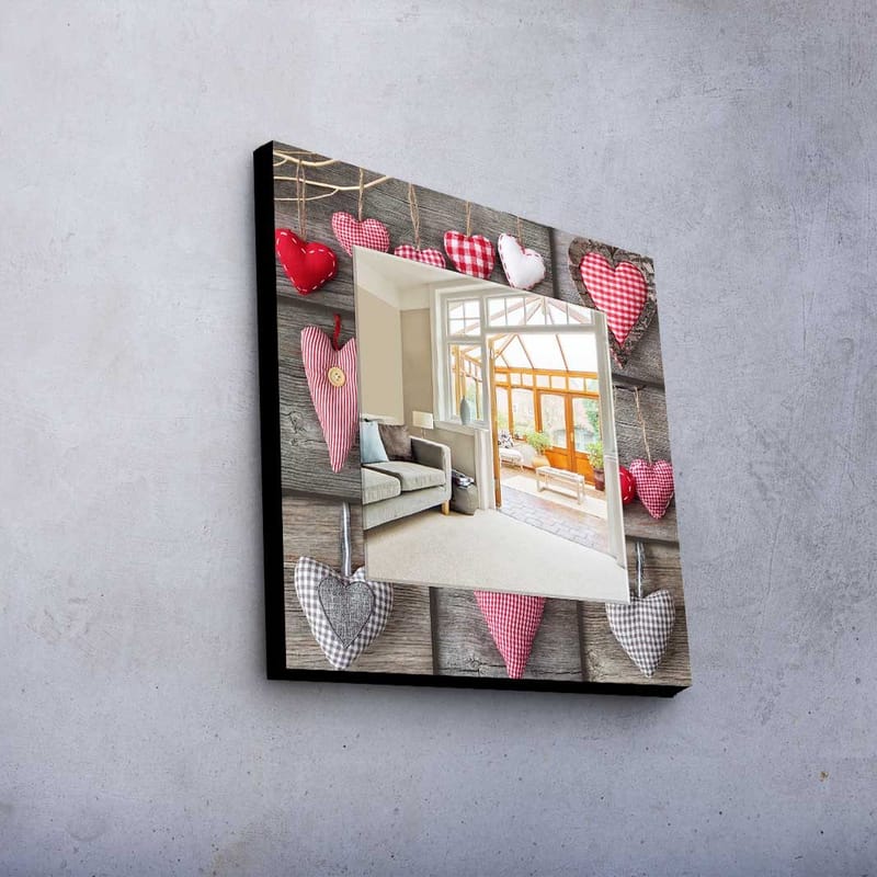 Dekorspegel 50x50 cm - Flerfärgad - Inredning & dekor - Speglar - Väggspegel