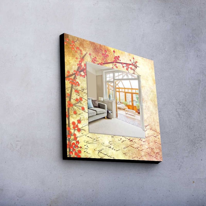 Dekorspegel 50x50 cm - Flerfärgad - Inredning & dekor - Speglar - Väggspegel