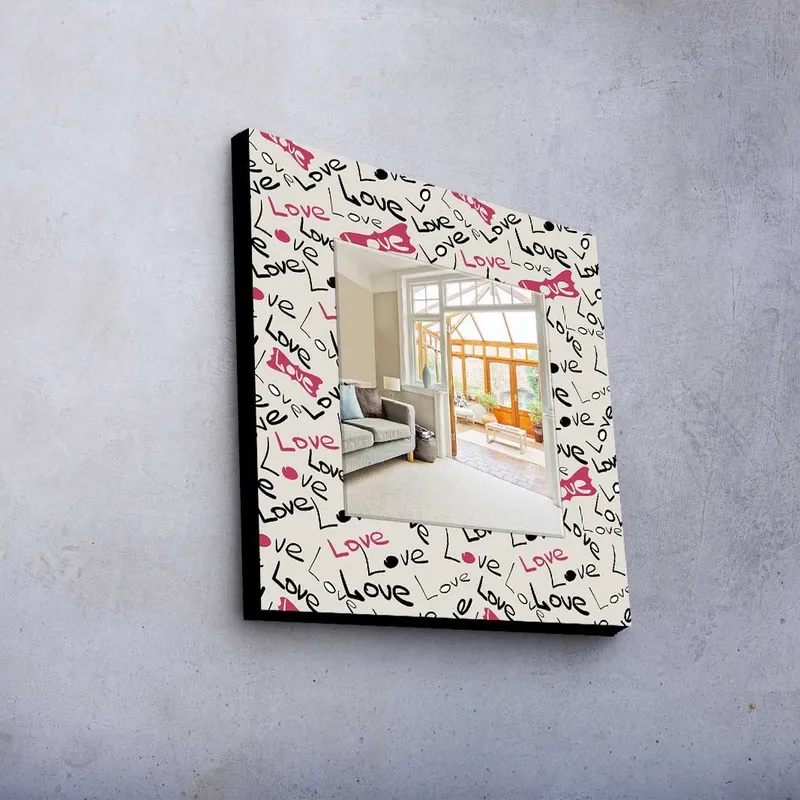 Dekorspegel 50x50 cm - Flerfärgad - Inredning & dekor - Speglar - Väggspegel