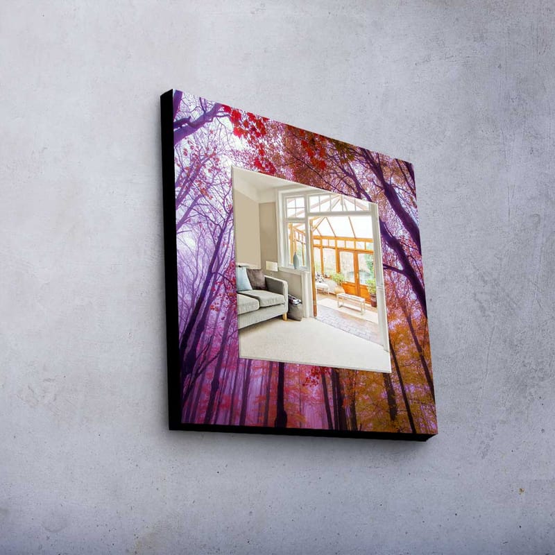 DEKORSPEGEL 50x50 cm Flerfärgad - Inredning & dekor - Speglar - Väggspegel