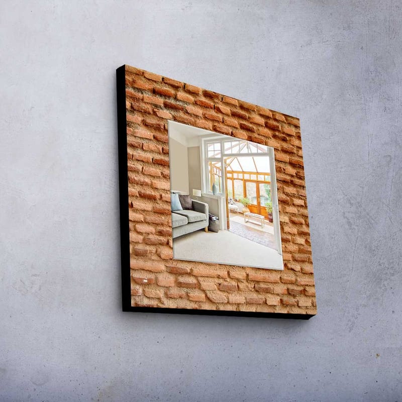DEKORSPEGEL 50x50 cm Flerfärgad - Inredning & dekor - Speglar - Väggspegel