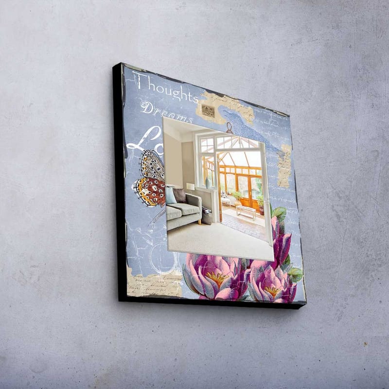 DEKORSPEGEL 50x50 cm Flerfärgad - Inredning & dekor - Speglar - Väggspegel