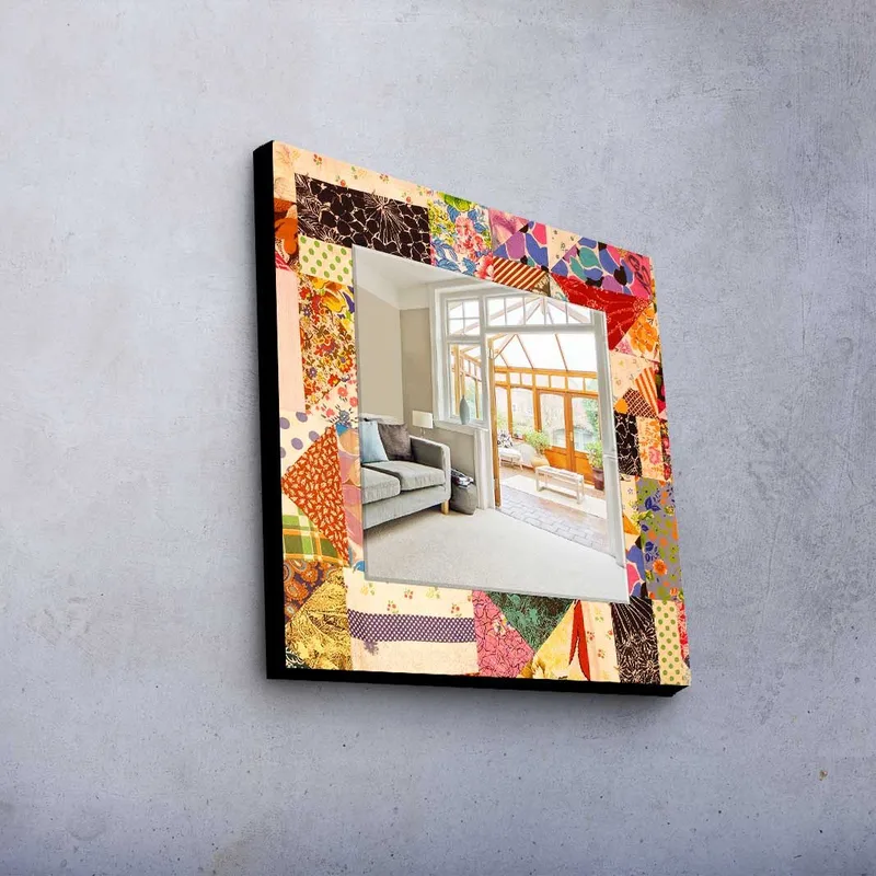 Dekorspegel 50x50 cm - Flerfärgad - Inredning & dekor - Speglar - Väggspegel