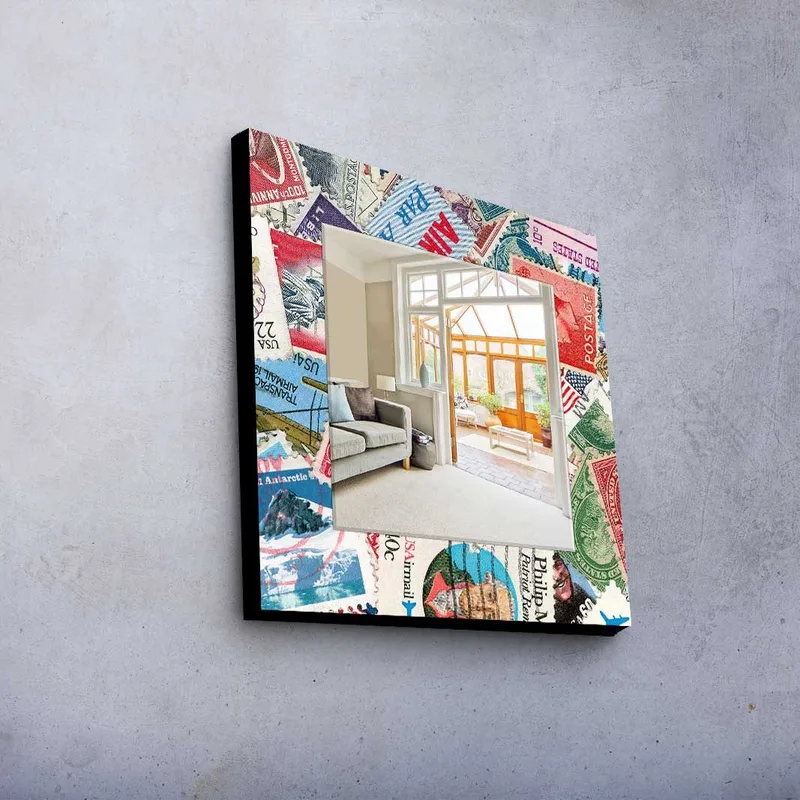 Dekorspegel 50x50 cm - Flerfärgad - Inredning & dekor - Speglar - Väggspegel