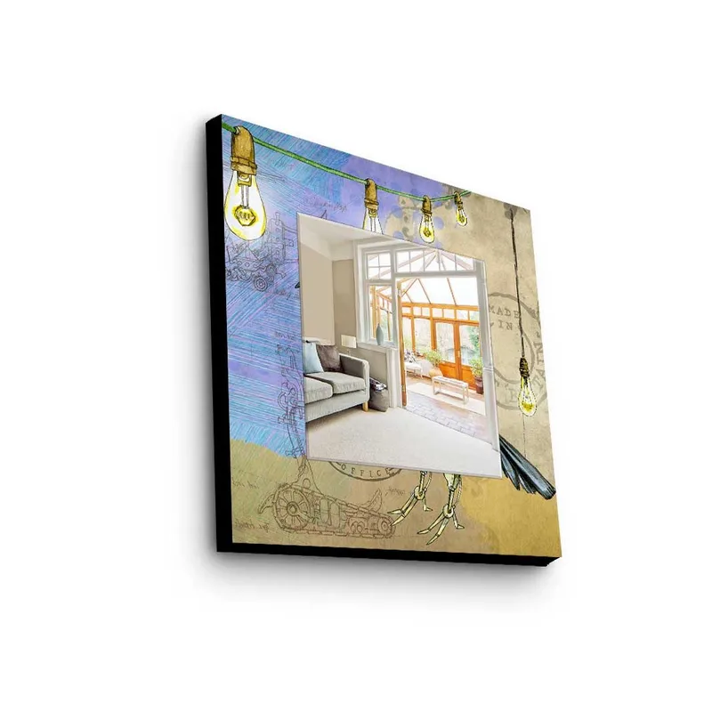 Dekorspegel 50x50 cm - Flerfärgad - Inredning & dekor - Speglar - Väggspegel