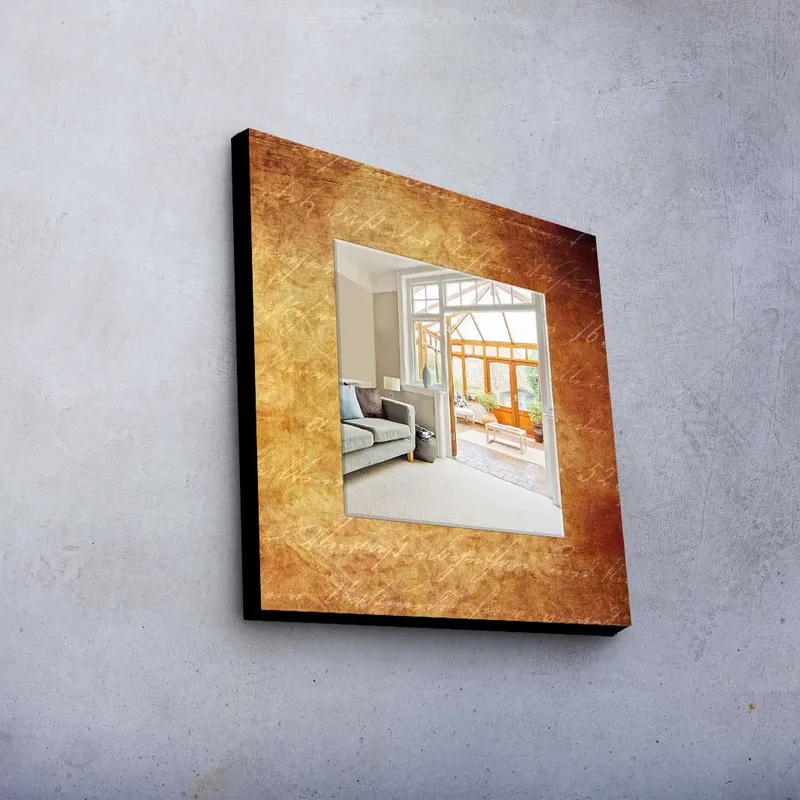 Dekorspegel 50x50 cm - Flerfärgad - Inredning & dekor - Speglar - Väggspegel