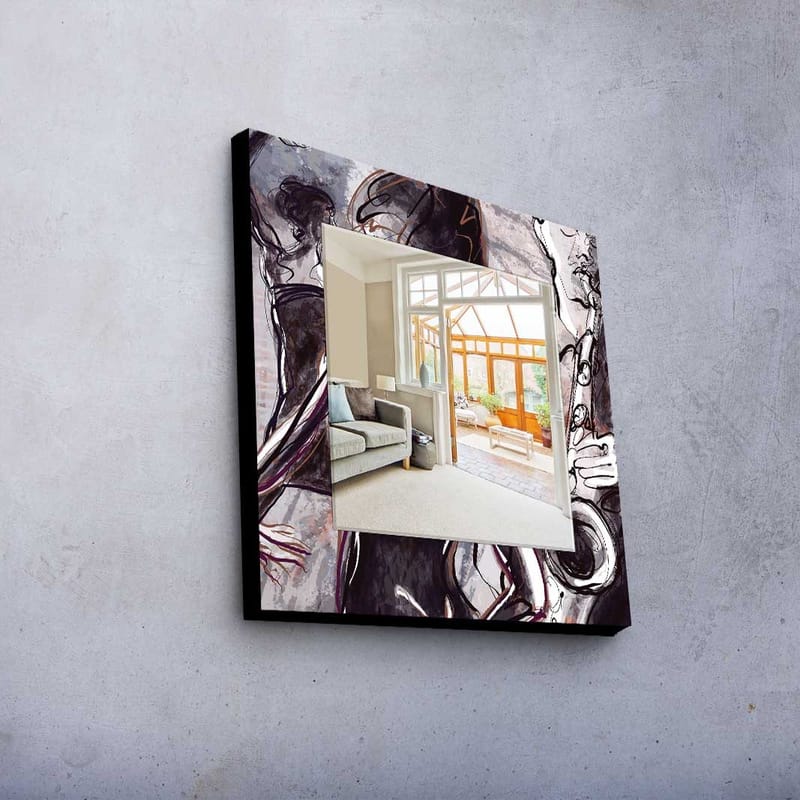 Dekorspegel 50x50 cm - Flerfärgad - Inredning & dekor - Speglar - Väggspegel