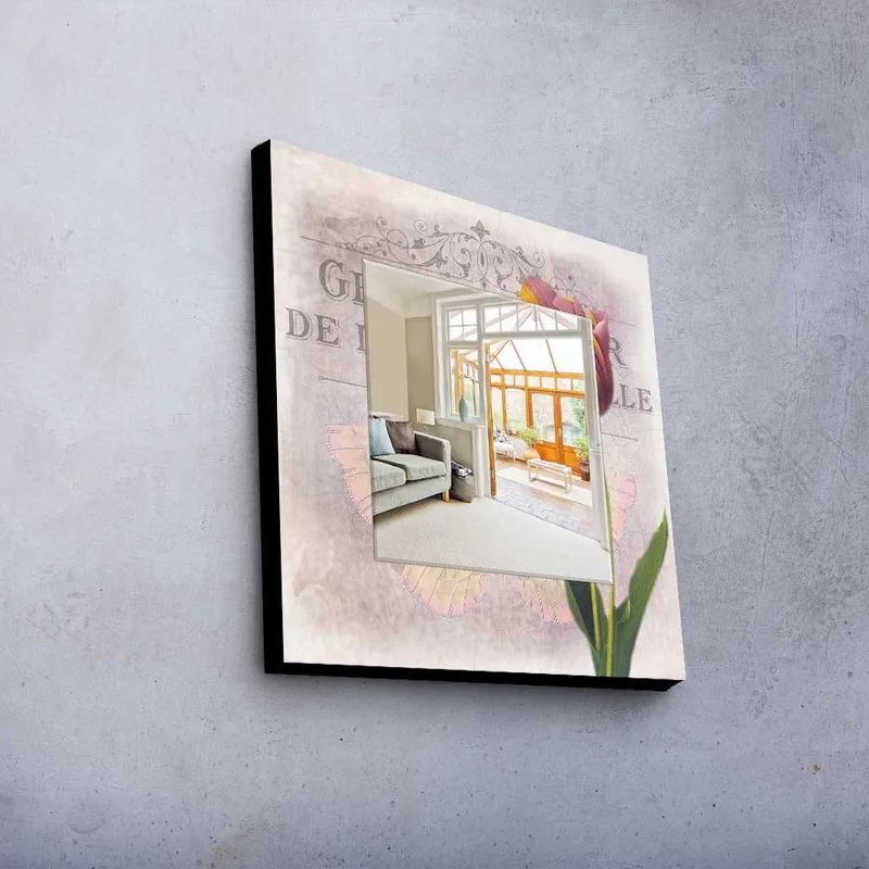 Dekorspegel 50x50 cm - Flerfärgad - Inredning & dekor - Speglar - Väggspegel