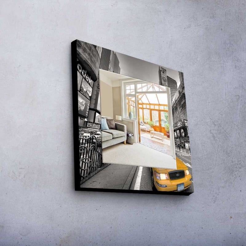 Dekorspegel 50x50 cm - Flerfärgad - Inredning & dekor - Speglar - Väggspegel