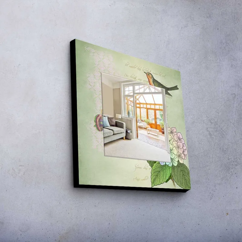 Dekorspegel 50x50 cm - Flerfärgad - Inredning & dekor - Speglar - Väggspegel