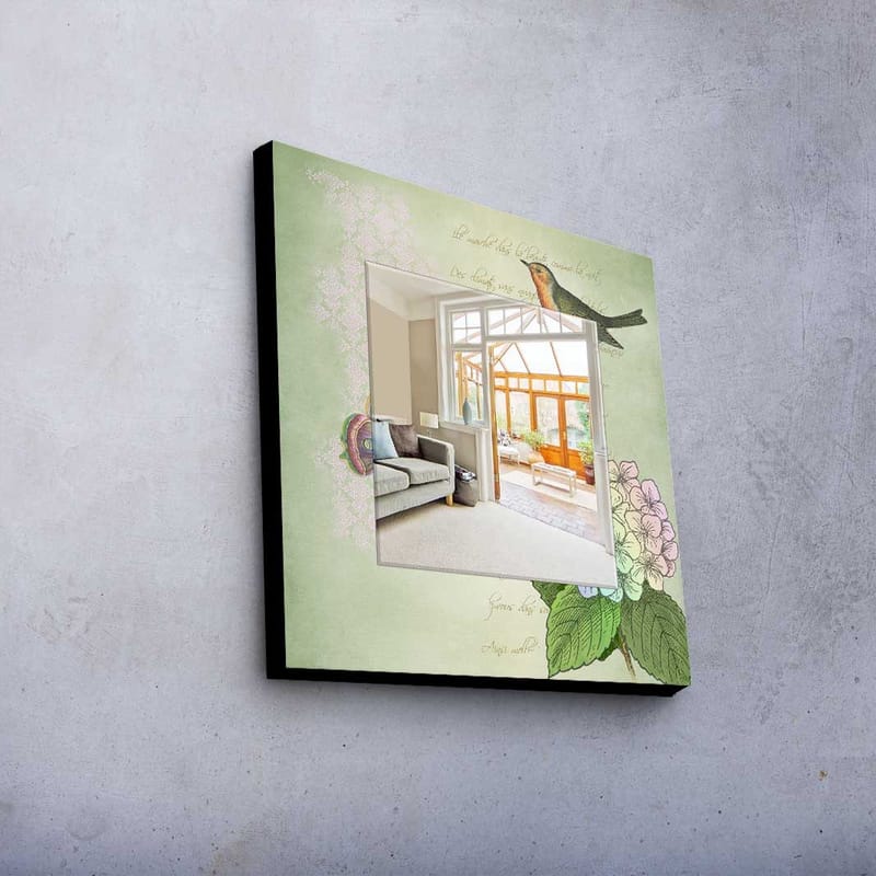 Dekorspegel 50x50 cm - Flerfärgad - Inredning & dekor - Speglar - Väggspegel