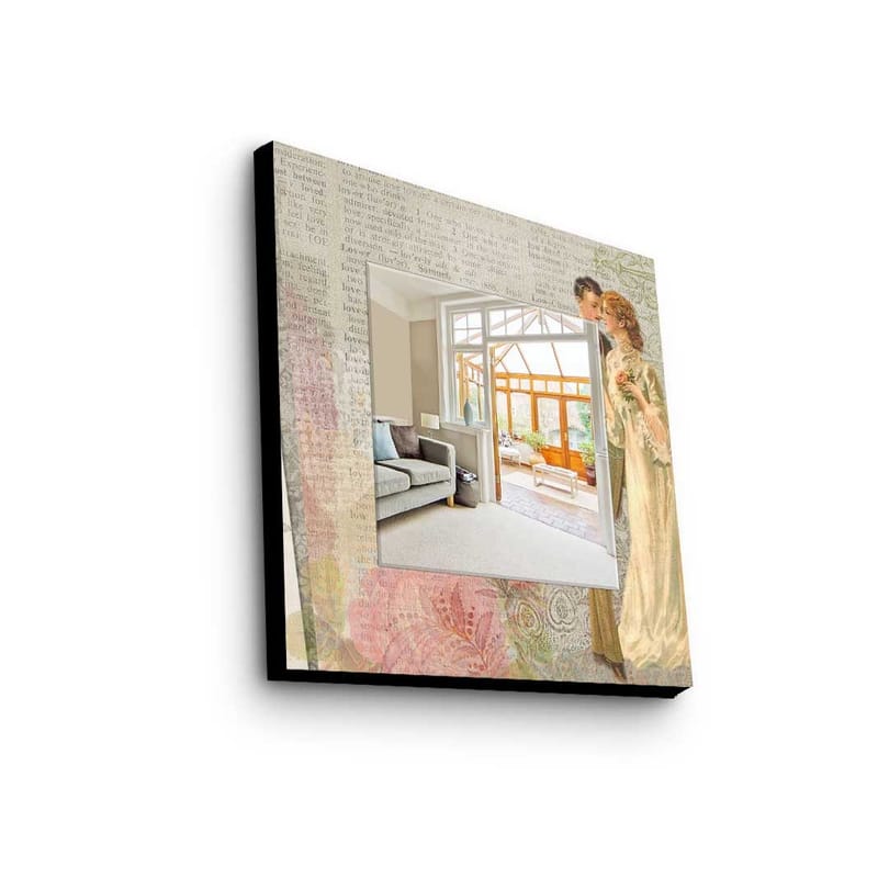 Dekorspegel 50x50 cm, Flerfärgad