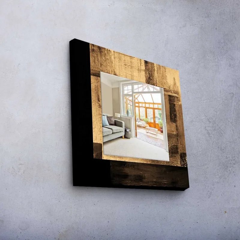 Dekorspegel 50x50 cm - Flerfärgad - Inredning & dekor - Speglar - Väggspegel